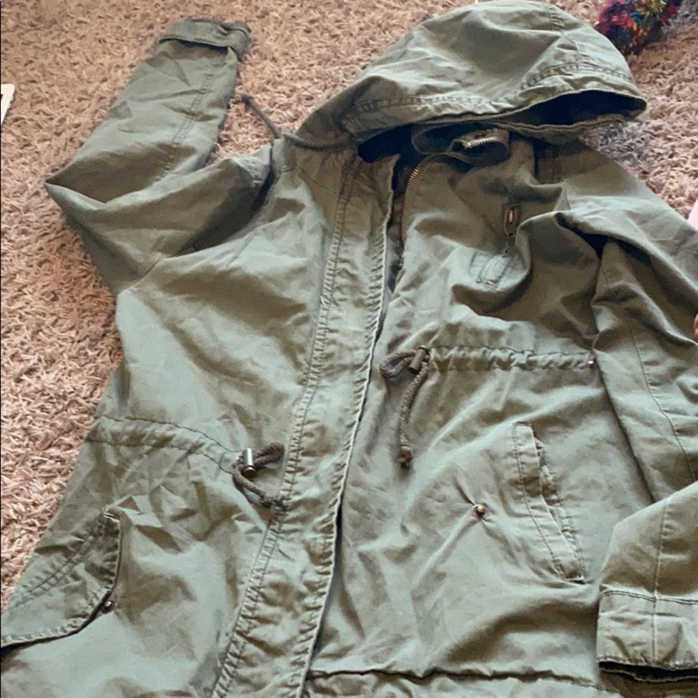 green jacket